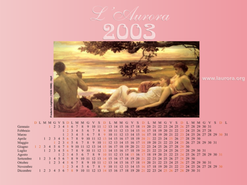 Il calendario 2003 de L'Aurora